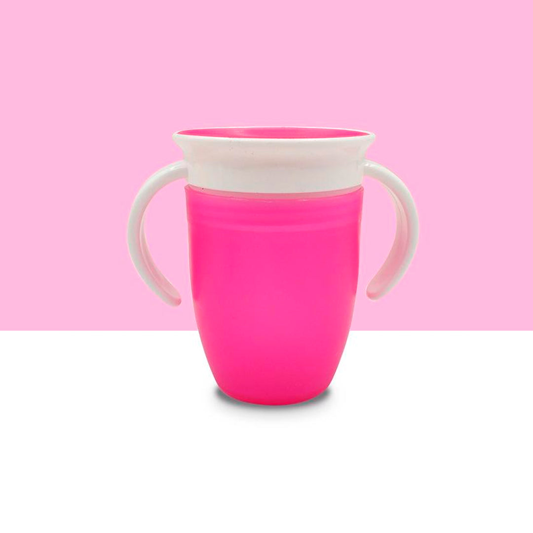 Vaso antiderrame 360°, ideal para entrenamiento, libre de BPA Rosa