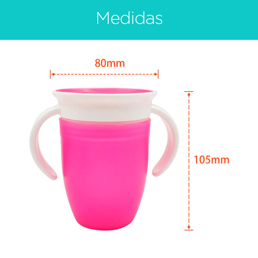 Vaso antiderrame 360°, ideal para entrenamiento, libre de BPA