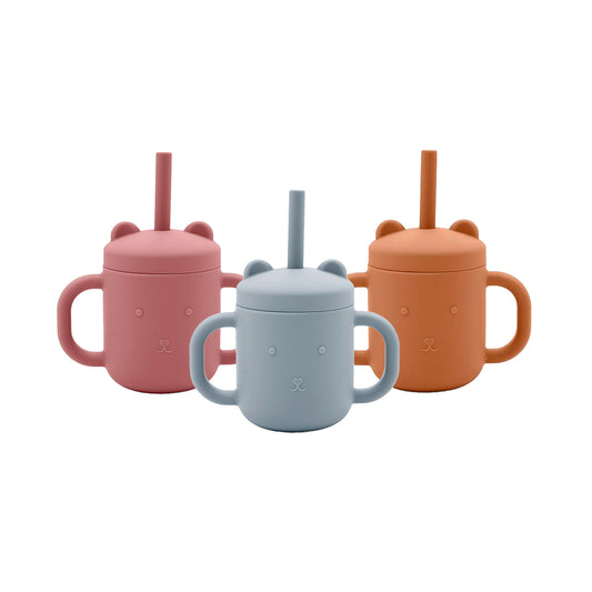 Vaso con agarraderas de silicona