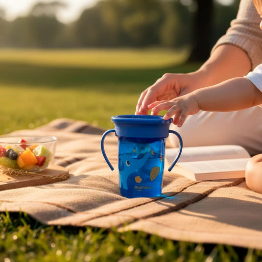 Vaso estampado 360° antiderrames con agarraderas - Mumlove