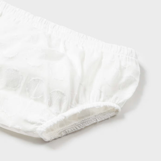 Vestido de 2 piezas Jacquard Blanco para recién nacido - Mayoral