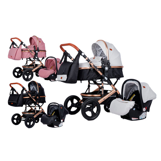 Coche para bebé tipo moisés europeo 3en1 con portabebés, pañalera y múltiples funciones - Maxibaby