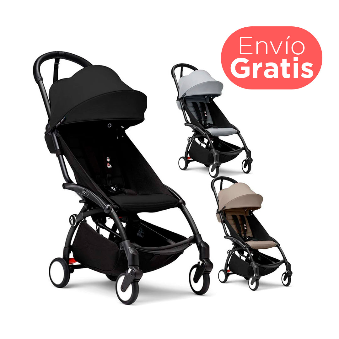 Coche paseador YoYo3 BabyZen 6 M +, paseador con plegado tipo maleta, versátil, ultra compacto y súper resistente, plegado a equipaje de mano y respaldo reclinable multiposición - YoYo3