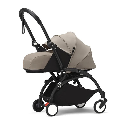 Coche de paseo Stokke YOYO3 Combo con moisés para recién nacido + asiento convertible, chasis de aluminio ultraligero y arnés de 5 puntos, desde el nacimiento hasta los 4 años - Stokke