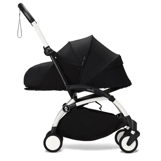 Coche de paseo Stokke YOYO3 Combo con moisés para recién nacido + asiento convertible, chasis de aluminio ultraligero y arnés de 5 puntos, desde el nacimiento hasta los 4 años - Stokke