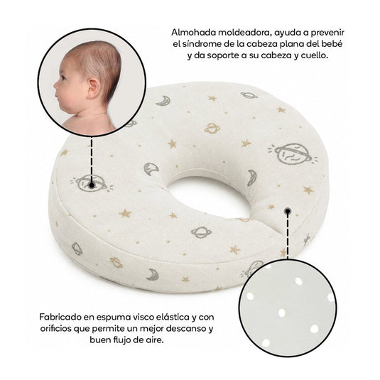 Almohada moldeadora anatómica para prevenir cabeza plana - Nubba
