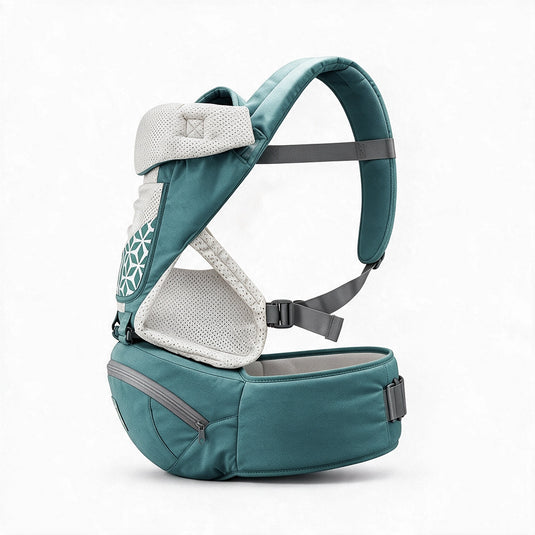 Portabebé ergonómico canguro con apoyo de cadera y lumbar, 6 posiciones de uso, 0-24 meses