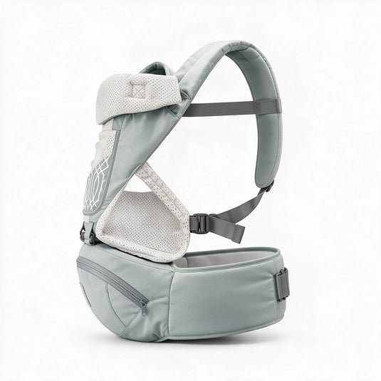 Portabebé ergonómico canguro con apoyo de cadera y lumbar, 6 posiciones de uso, 0-24 meses