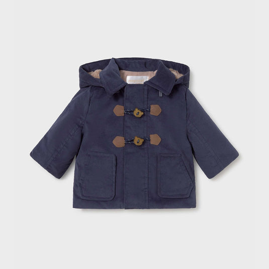 Chaqueta con capucha desmontable y botones de madera Azul Marino - Mayoral