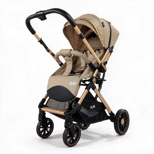 Coche maleta para bebé reversible con capota amplia y cubrepies