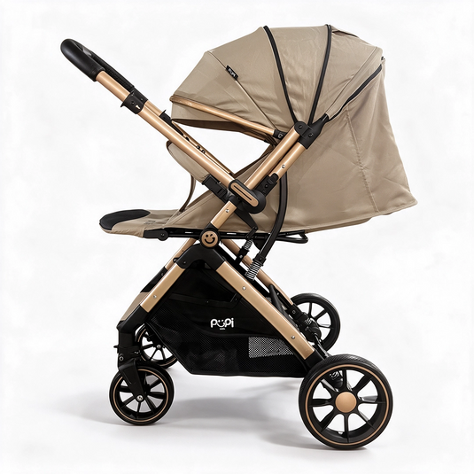 Coche maleta para bebé reversible con capota amplia y cubrepies