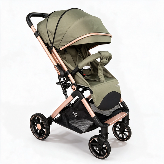 Coche maleta para bebé reversible con capota amplia y cubrepies