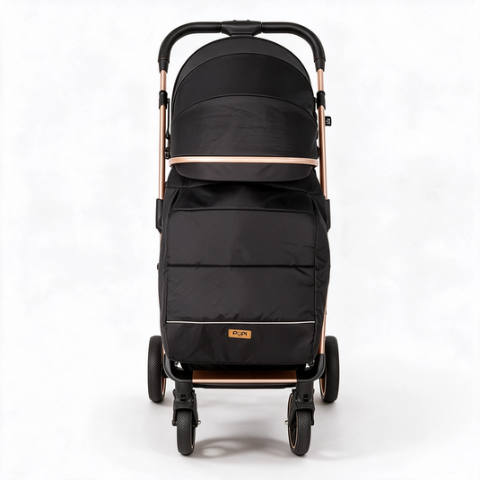 Coche maleta para bebé reversible con capota amplia y cubrepies