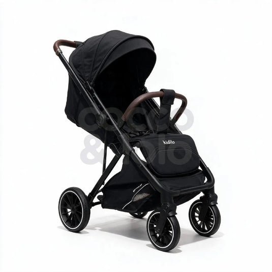 Coche paseador 6530 para bebé, plegable tipo maleta, con capazo amplio, manillar reversible, respaldo reclinable automático y mosquitero, de 0 a 36 meses - Kidilo