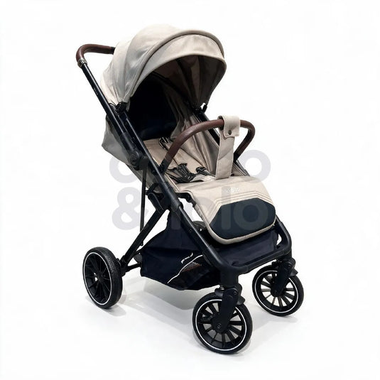 Coche paseador 6530 para bebé, plegable tipo maleta, con capazo amplio, manillar reversible, respaldo reclinable automático y mosquitero, de 0 a 36 meses - Kidilo
