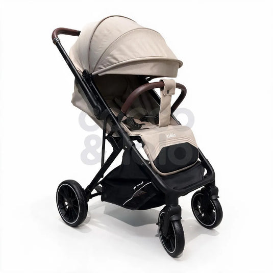 Coche paseador 6530 para bebé, plegable tipo maleta, con capazo amplio, manillar reversible, respaldo reclinable automático y mosquitero, de 0 a 36 meses - Kidilo