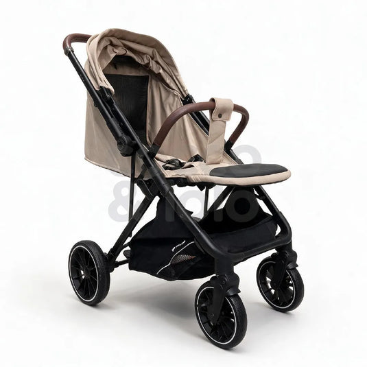 Coche paseador 6530 para bebé, plegable tipo maleta, con capazo amplio, manillar reversible, respaldo reclinable automático y mosquitero, de 0 a 36 meses - Kidilo