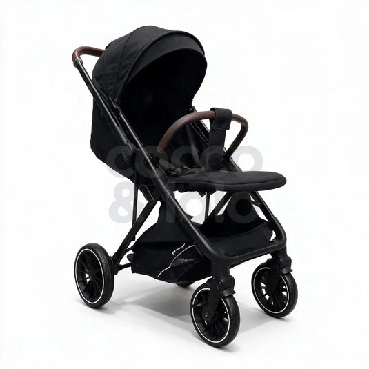Coche paseador 6530 para bebé, plegable tipo maleta, con capazo amplio, manillar reversible, respaldo reclinable automático y mosquitero, de 0 a 36 meses - Kidilo