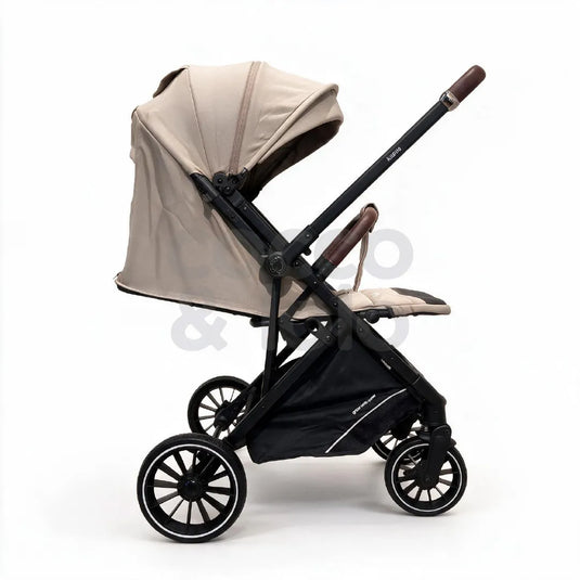 Coche paseador 6530 para bebé, plegable tipo maleta, con capazo amplio, manillar reversible, respaldo reclinable automático y mosquitero, de 0 a 36 meses - Kidilo