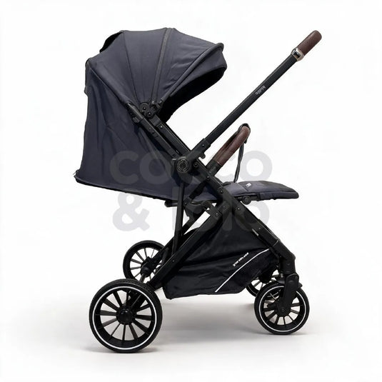 Coche paseador 6530 para bebé, plegable tipo maleta, con capazo amplio, manillar reversible, respaldo reclinable automático y mosquitero, de 0 a 36 meses - Kidilo