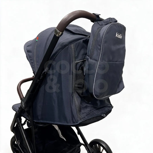 Coche paseador 6530 para bebé, plegable tipo maleta, con capazo amplio, manillar reversible, respaldo reclinable automático y mosquitero, de 0 a 36 meses - Kidilo