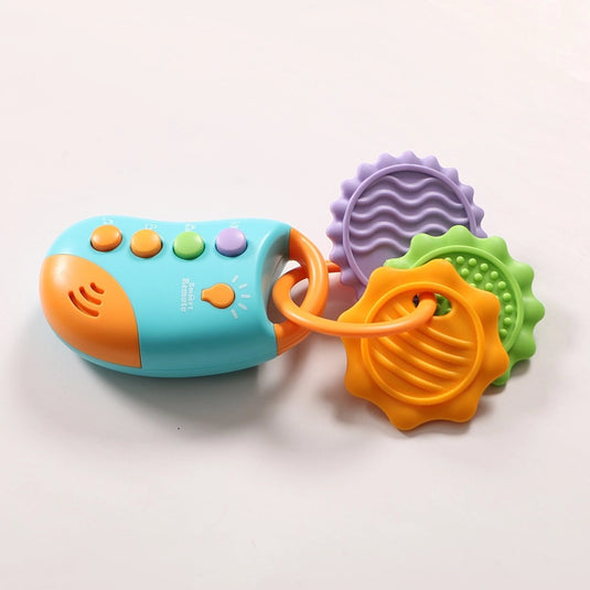Llave musical sensorial para bebé con luces, sonidos y mordedores