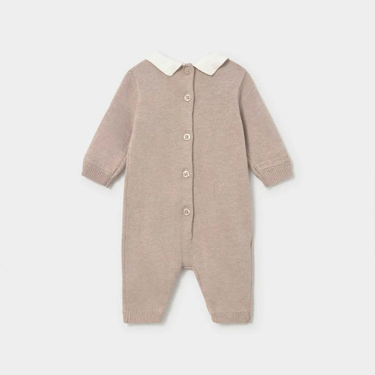 Mameluco tejido cuello camisero Moca Vigoré - Mayoral