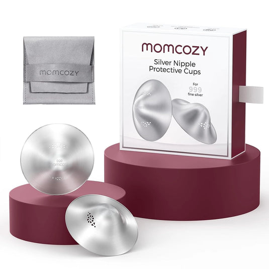 Pezoneras de plata para lactancia - Momcozy