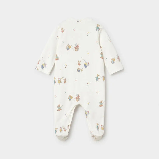 Pijama mameluco en punto interlock para recién nacido, con cuello de canalé - Mayoral