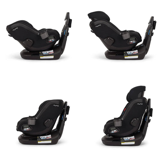 Silla de carro convertible giratoria 360° REVV para bebé, de uso a contramarcha y a favor de la marcha, con arnés de 5 puntos, protección lateral y 10 posiciones de reclinación - Nuna