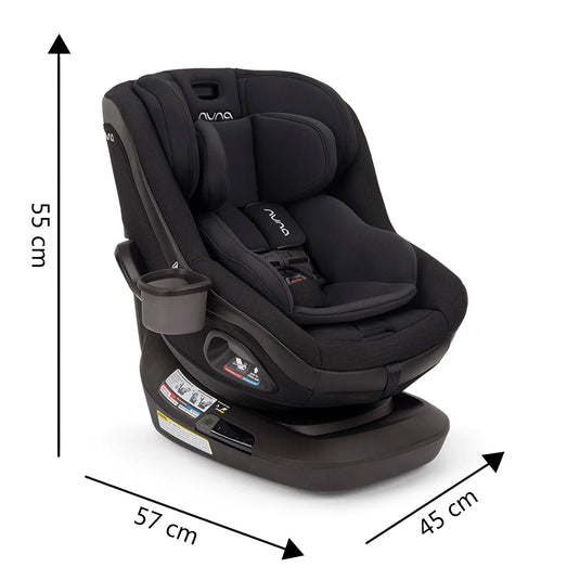 Silla de carro convertible giratoria 360° REVV para bebé, de uso a contramarcha y a favor de la marcha, con arnés de 5 puntos, protección lateral y 10 posiciones de reclinación - Nuna