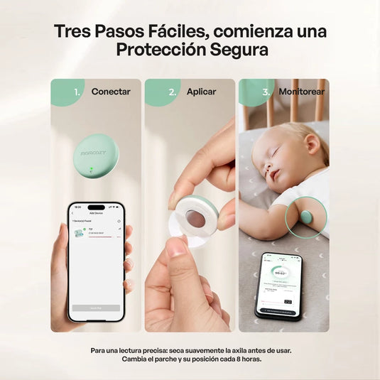 Termómetro digital wearable para bebé - Momcozy
