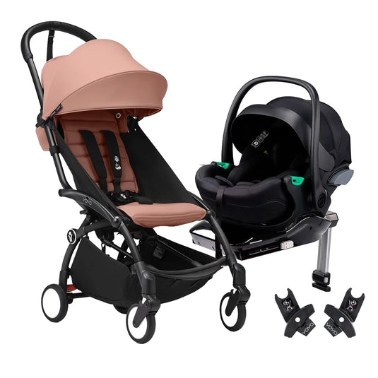 Coche Yoyo3 travel system + portabebés Kidilo y base con sistema isofix + adaptadores, instalación sin herramientas, desde recién nacido hasta 4 años - Stokke & Kidilo