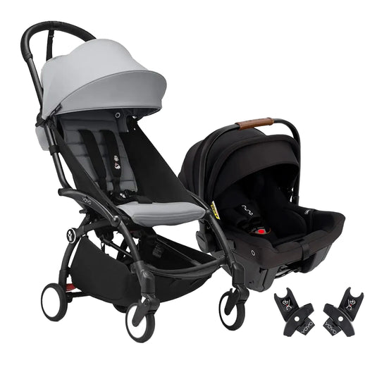 Coche Yoyo3 travel system con portabebés + Pipa Urban Nuna + Adaptadores, instalación sin herramientas, desde recién nacido hasta 4 años - Stokke & Nuna