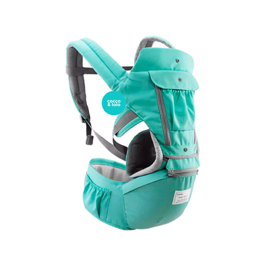COLOR & LIFE – Portabebés ergonómico tipo canguro 3 en 1 con asiento para la cadera