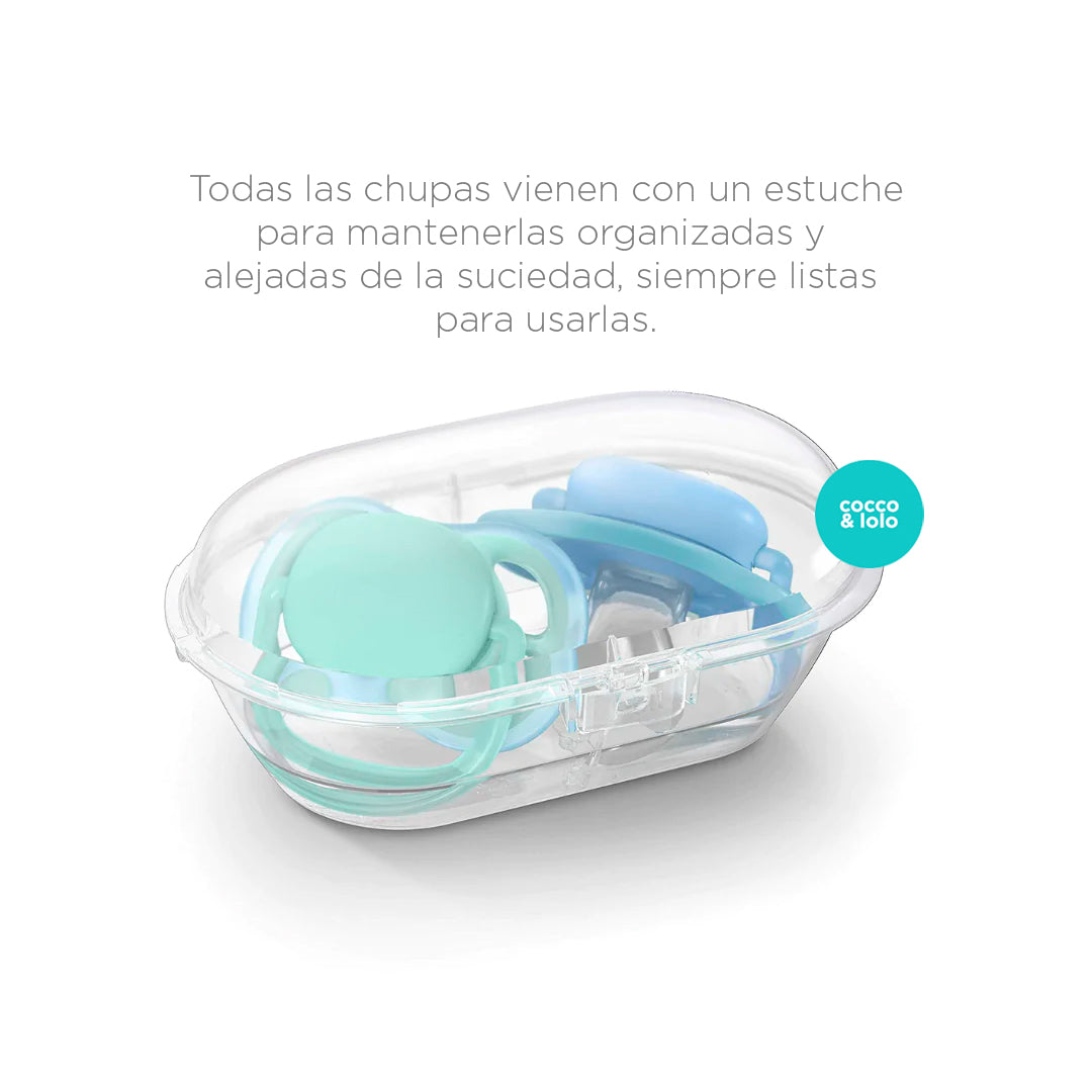 Chupa soothie x2 para bebé de 0 a 6 meses, chupete silicona medica niño - Philips Avent