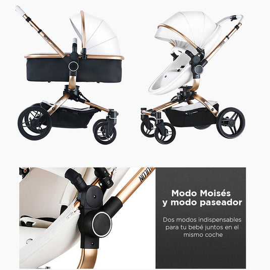 Coche AULON 360° con Portabebé, coche europeo, AULON MAX, coche 3 en 1 para bebés - Aulon