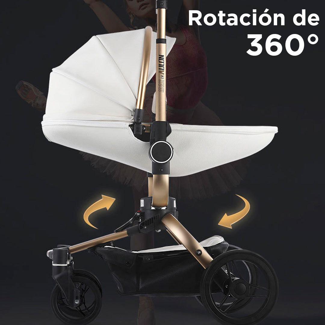 Coche AULON 360° 3 en 1, coche europeo multi función, moisés y silla