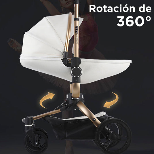 Coche AULON 360° con Portabebé, coche europeo, AULON MAX, coche 3 en 1 para bebés - Aulon