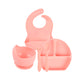 Set vajilla en silicona con babero