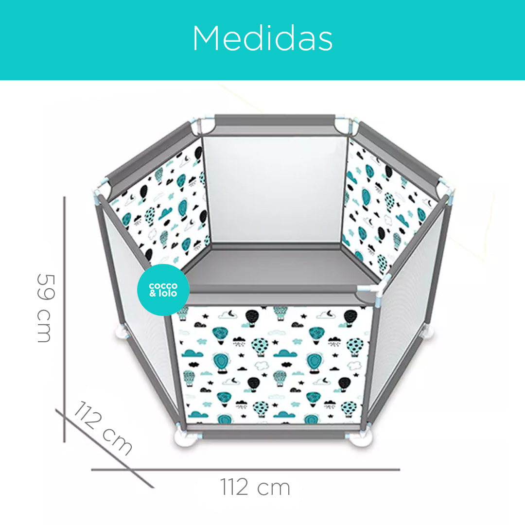 Corral de juegos para bebé, desarmable y portátil, fácil de transportar, tamaño compacto - VivaKids