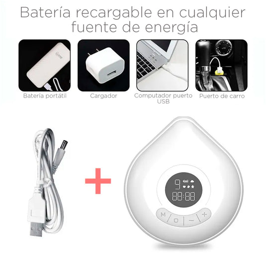 Extractor digital eléctrico doble con batería, 9 niveles de potencia y 3 modos - COLOR & LIFE