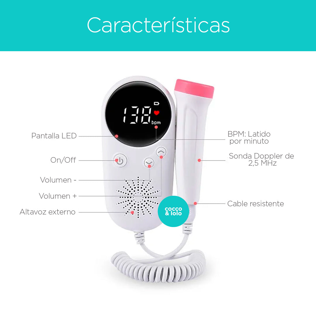 Monitor Fetal de frecuencia cardíaca para bebés