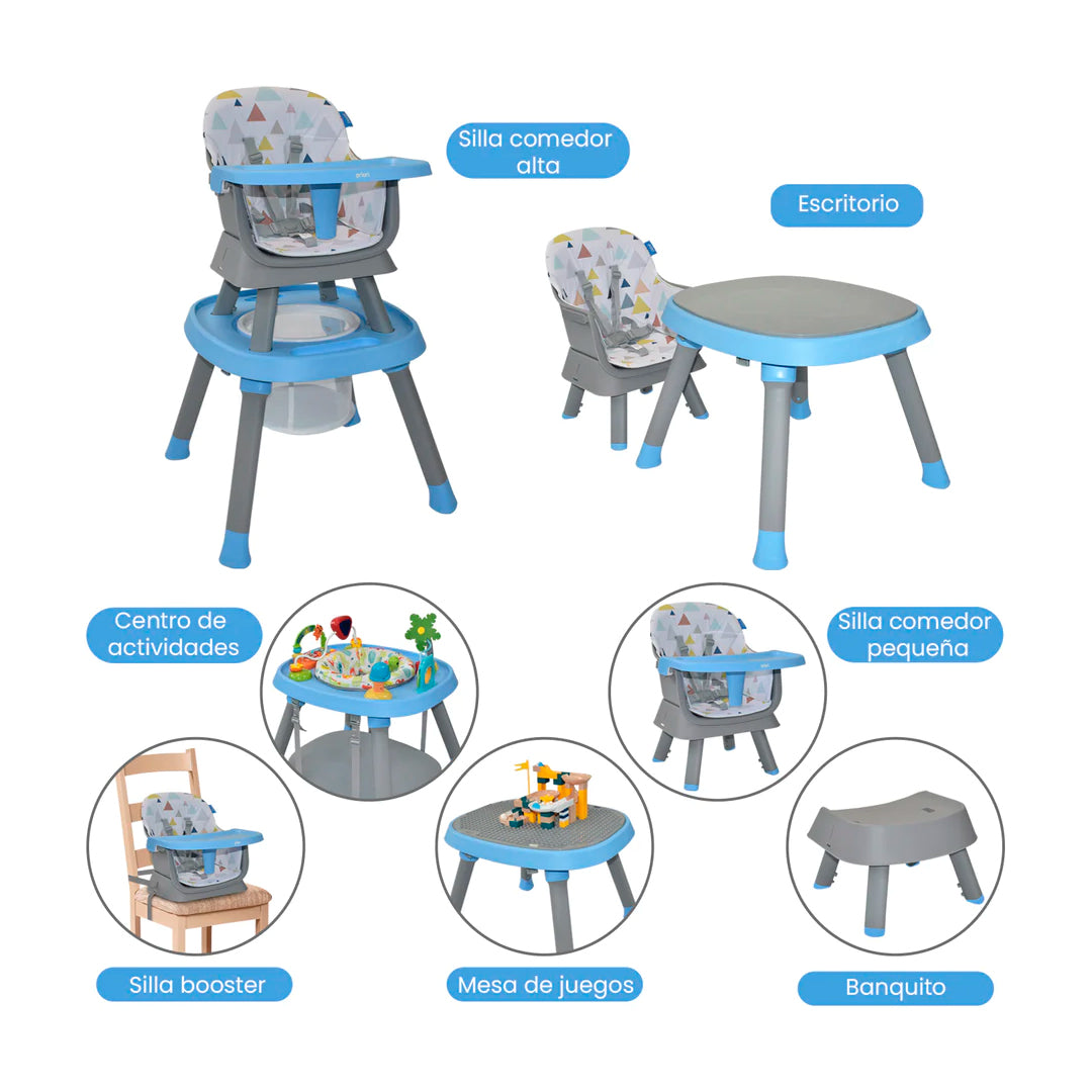 Silla comedor para bebé 7 en 1, convertible a silla y mesa de juegos - Priori