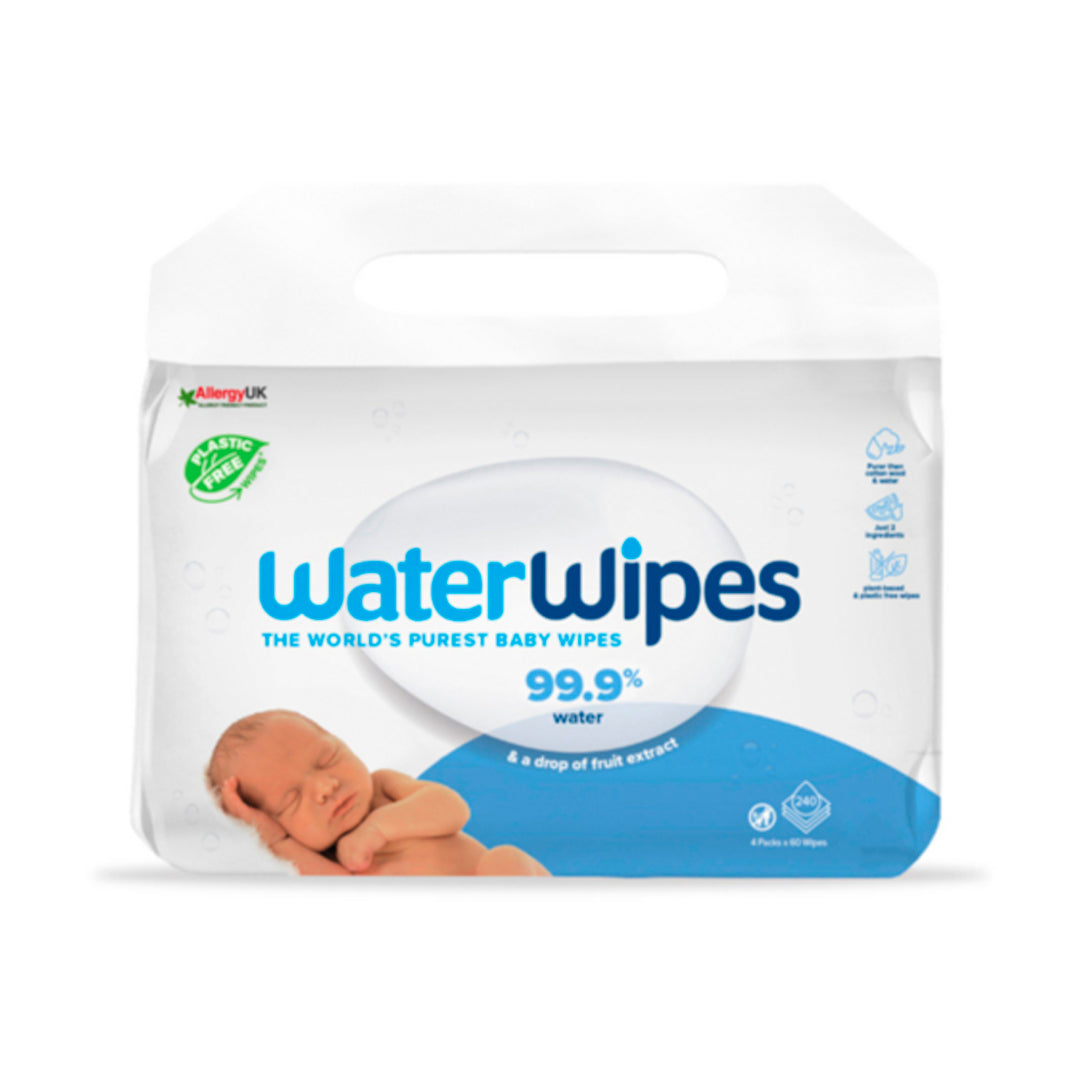 Toallitas húmedas biodegradables, sin fragancia - WaterWipes Pack x3