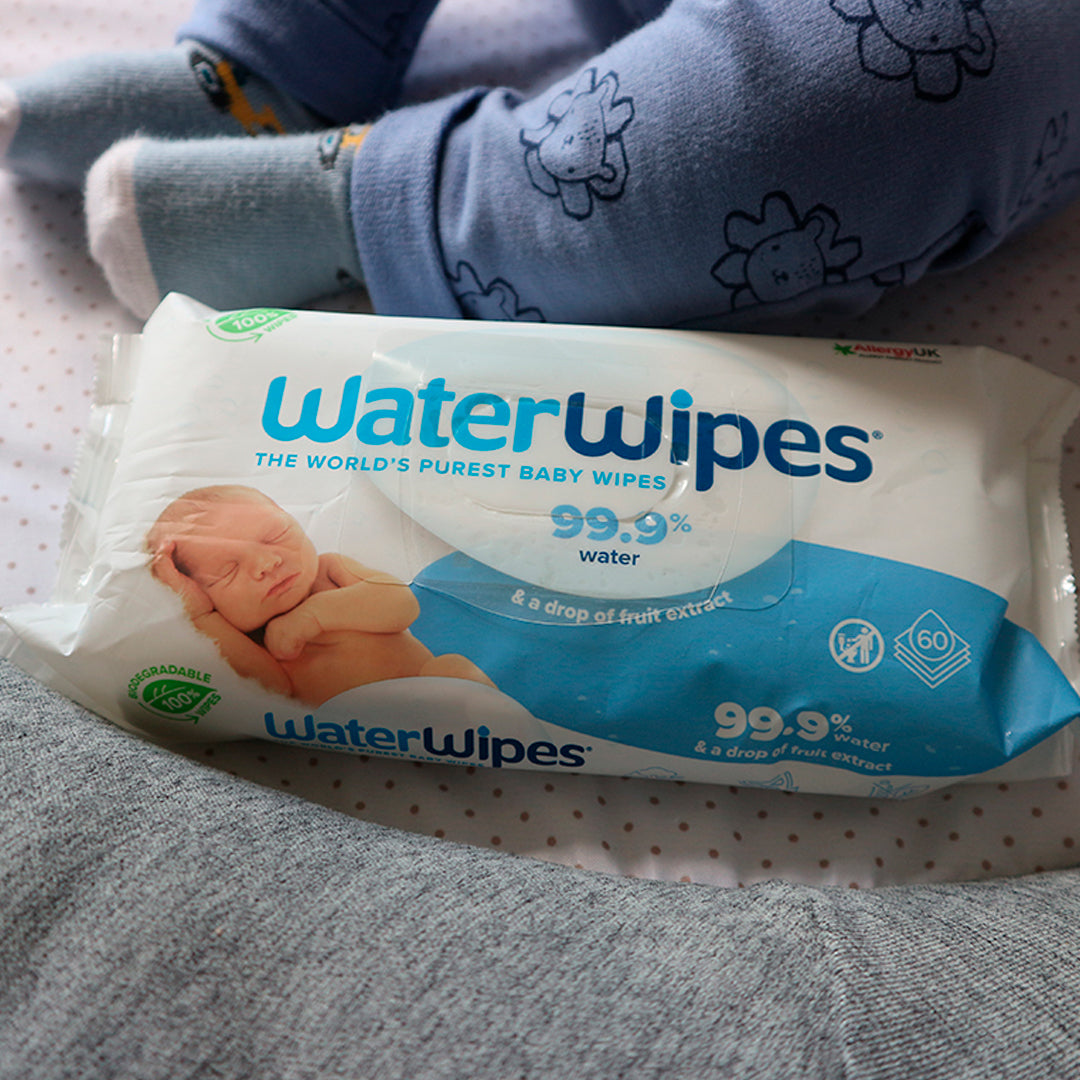 Toallitas húmedas biodegradables, 60 unidades, Waterwipes - Waterwipes