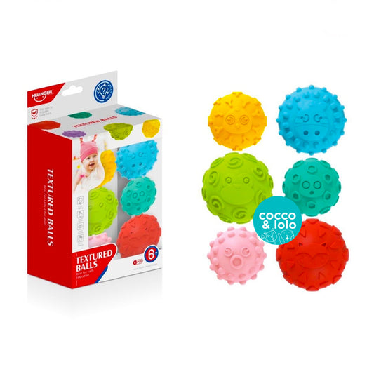 Pelotas texturizadas para bebé, bolas multisensoriales de colores llamativos - Huanger
